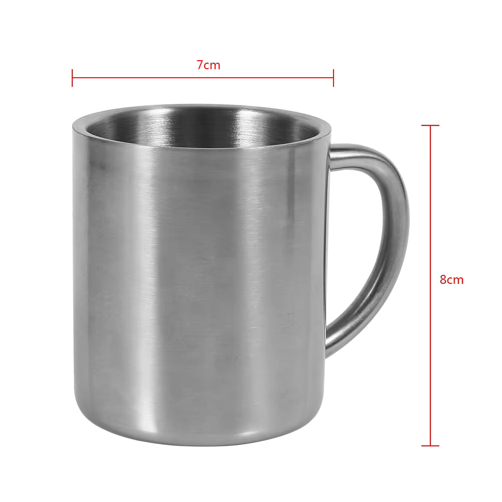 Stainless Steel Double Wall Camping Mug 220 ml