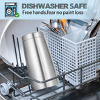 Stainless Steel Double Wall Cup With Straw and Lid 550ml