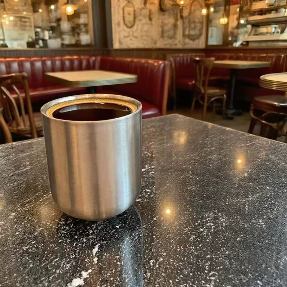 2 Pieces Stainless Steel Double Wall Coffee Mug 280ml