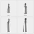 Stainless Steel Single Wall Water Bottle 500/750/1000ml
