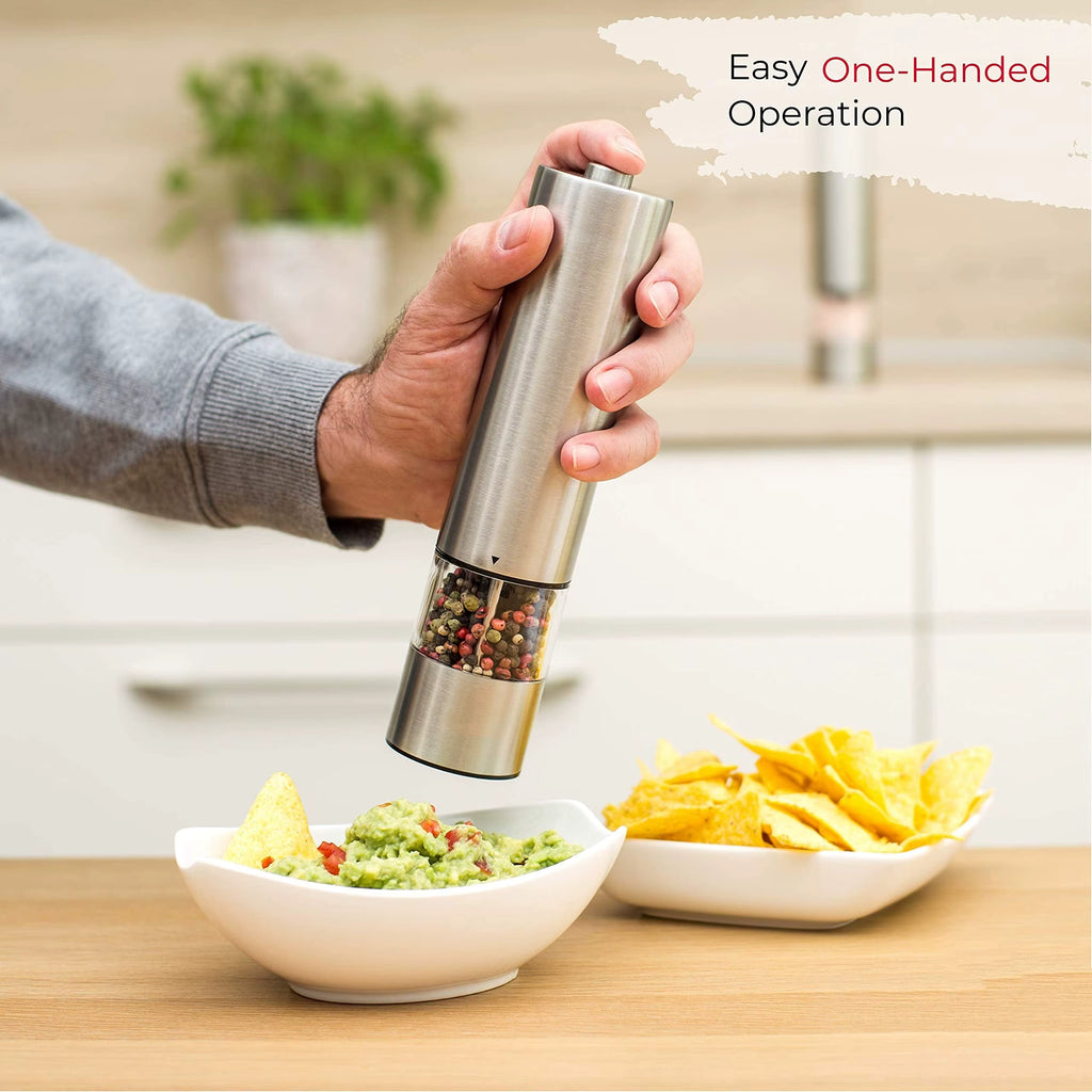 Stainless Steel Electric Salt and Pepper Mill 22,86cm x 5,08cm