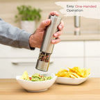 Stainless Steel Electric Salt and Pepper Mill 22,86cm x 5,08cm