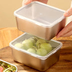 6 Pieces Stainless Steel Food Storage Containers 13.5 x 10 x 6cm