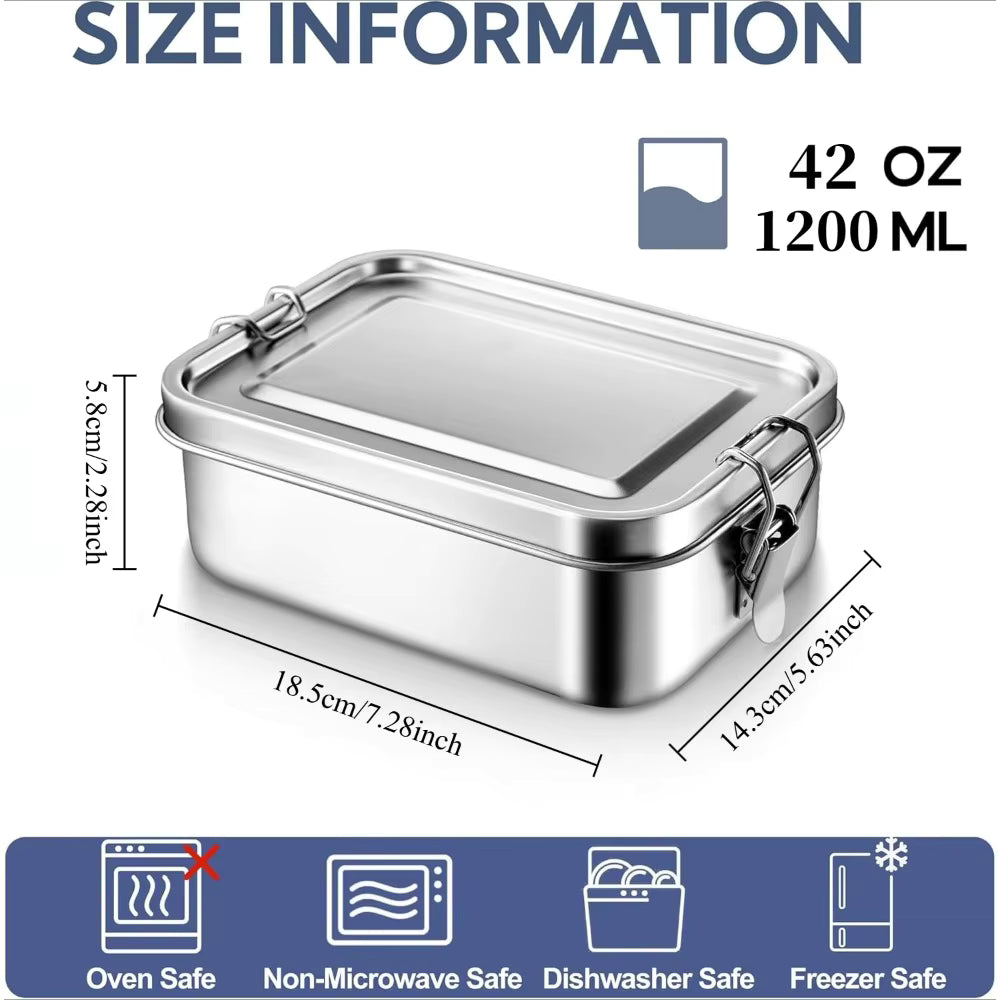 Stainless Steel Lunch Box 1200ml/2400ml