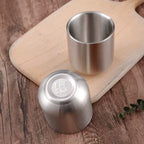 2 Pieces Stainless Steel Double Wall Coffee Mug 280ml
