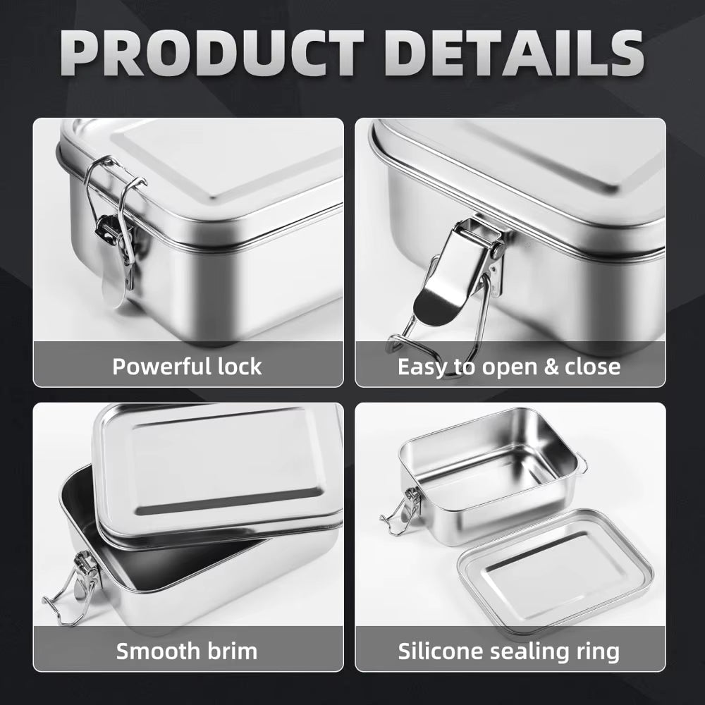 Stainless Steel Lunch Box 1200ml/2400ml