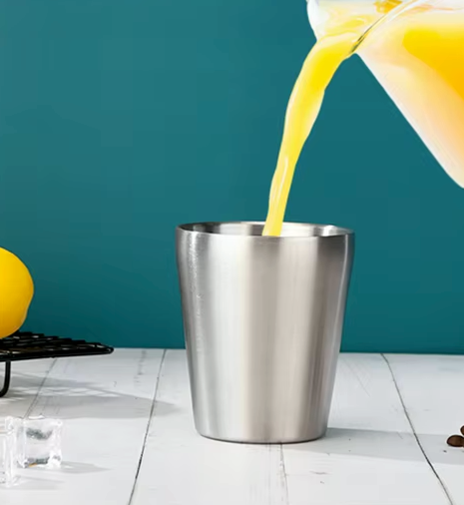 4 Pieces Stainless Steel Drinking Mug 175/300ml