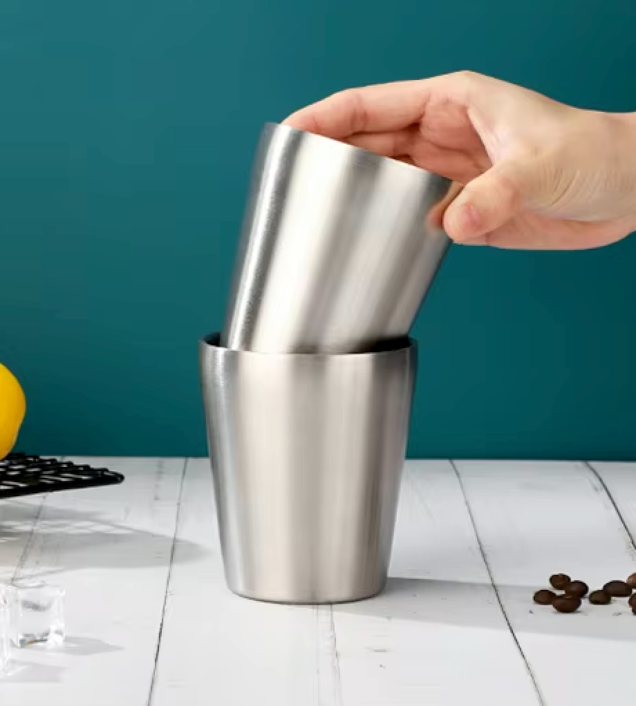 4 Pieces Stainless Steel Drinking Mug 175/300ml