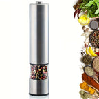Stainless Steel Electric Salt and Pepper Mill 22,86cm x 5,08cm